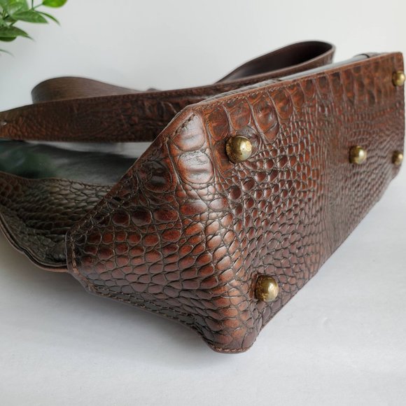 VGUC Brahmin Tuscan Concordia Shoulder Bucket/Hobo Bag in Black and Brown - Picture 8 of 15